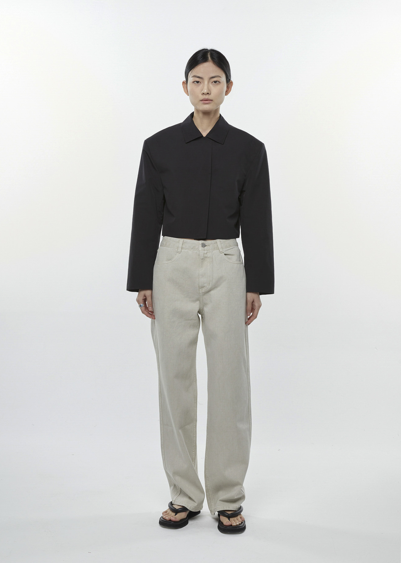TAFFETA CROPPED JACKET (2COLORS) 사진 2/4