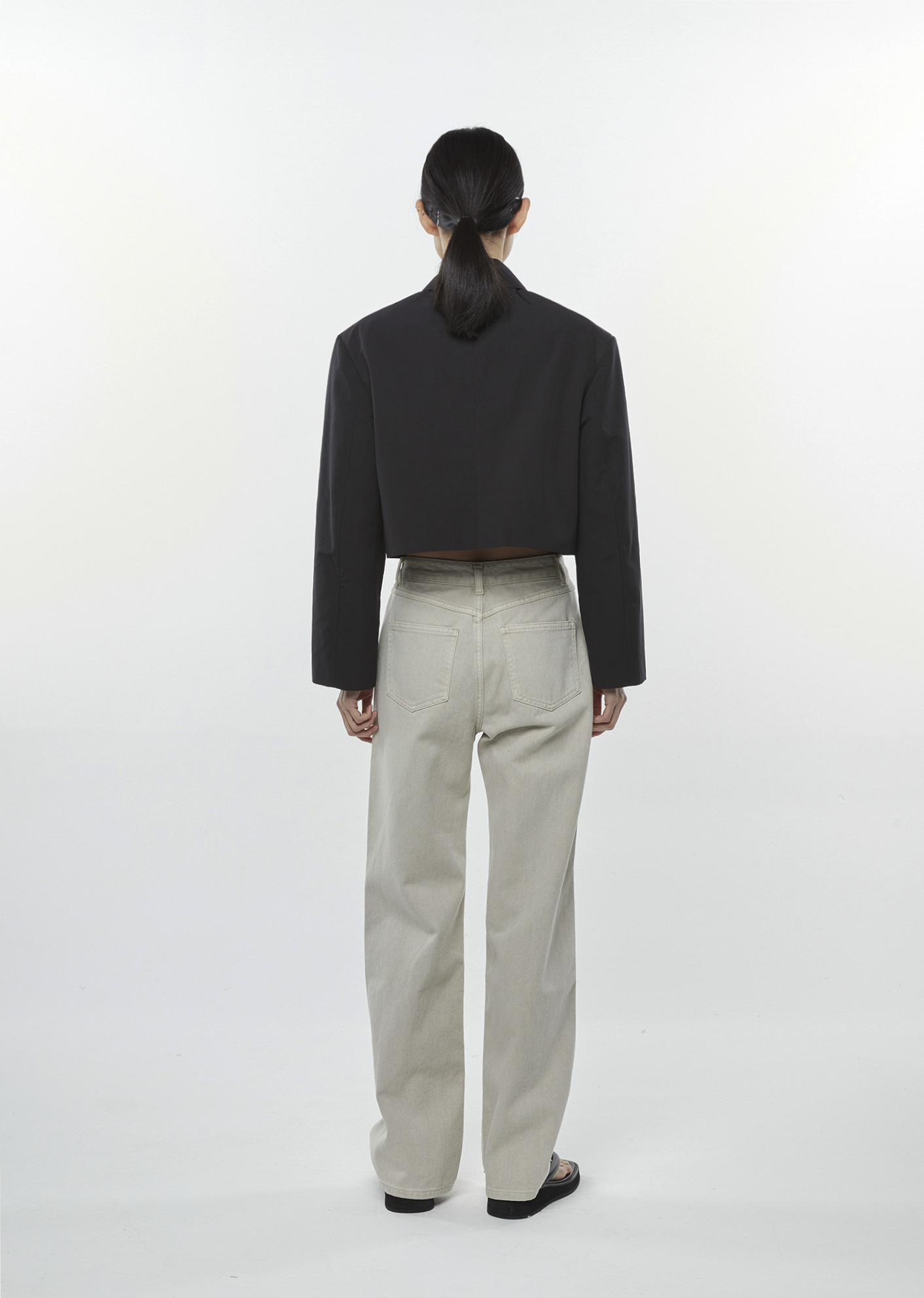 TAFFETA CROPPED JACKET (2COLORS) 사진 3/4