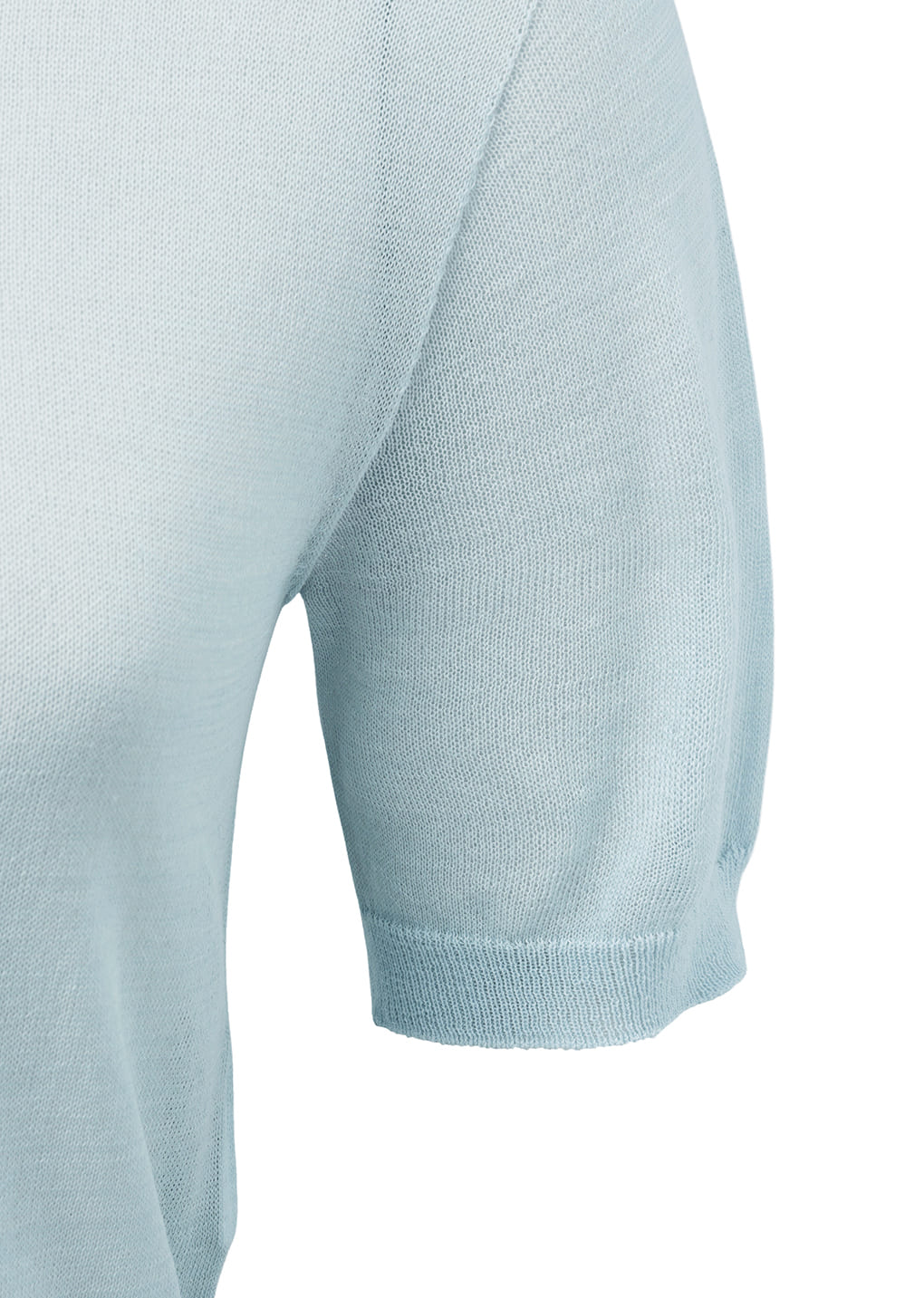 sheer cropped knit, blue
