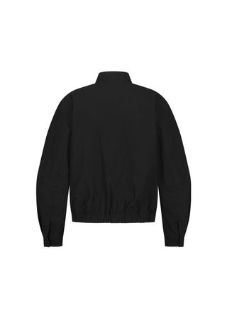 Raglan Cotton Zip Jumper, Black
