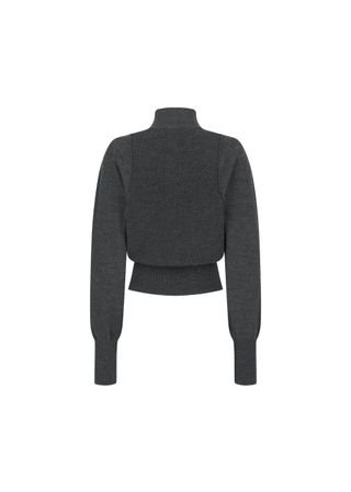 Blocking button up cardigan, Charcoal