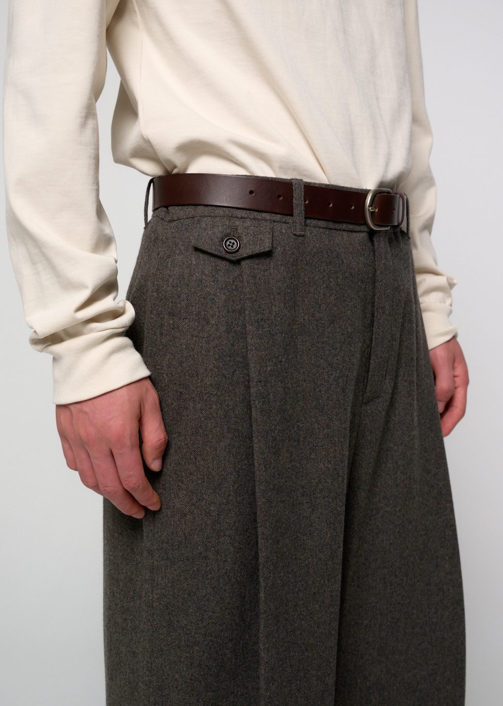 Men's classic belt, Dark brown 사진 4/4