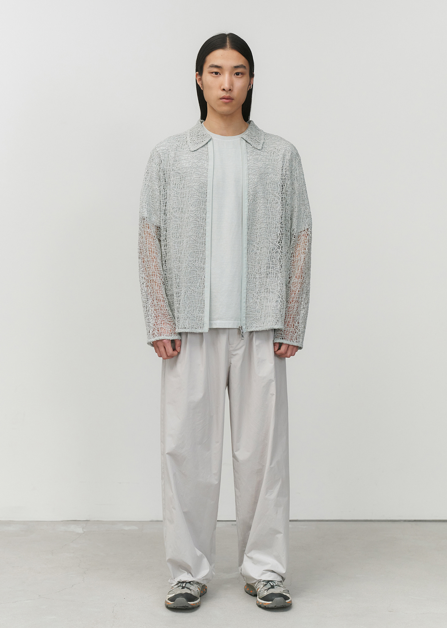 LACE ZIP-UP SHIRTS