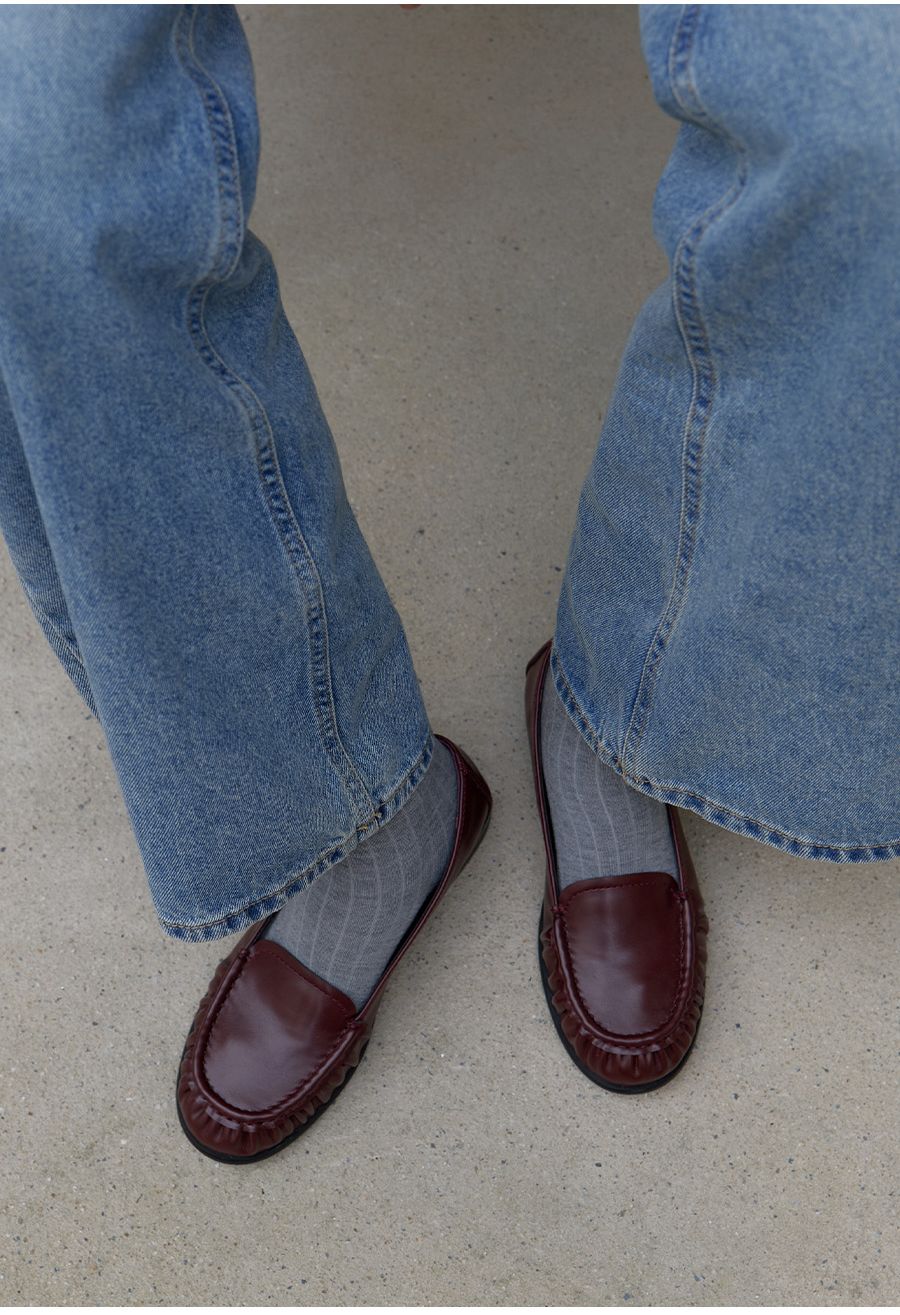 A SHIRRING LOAFER_BURGUNDY 사진 3/4