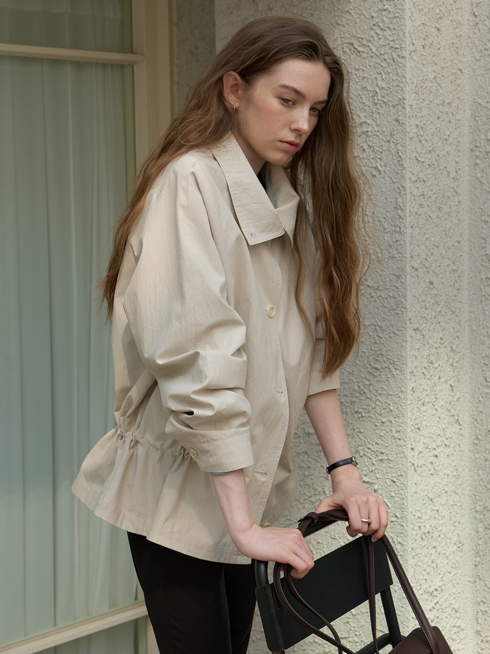 A SOFT HIGH NECK JUMPER_BEIGE 사진 3/4