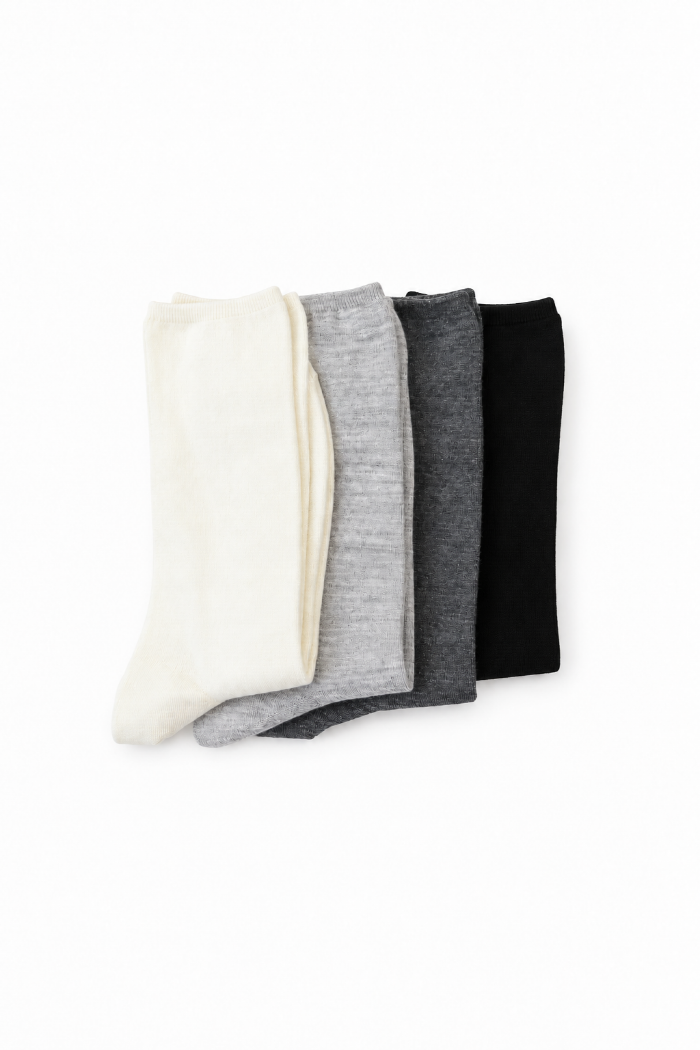 Merino Wool Basic Socks Dark Grey 사진 3/4