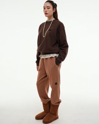 CENTAUR EMBLEM SWEATPANTS_BROWN
