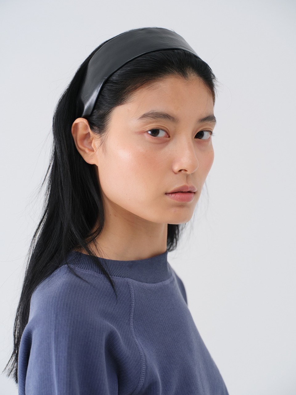 LEATHER WIDE HAIRBAND_BLACK