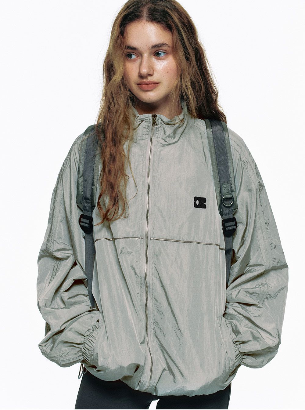 NYLON WINDBREAKER JACKET_GREY 사진 2/4