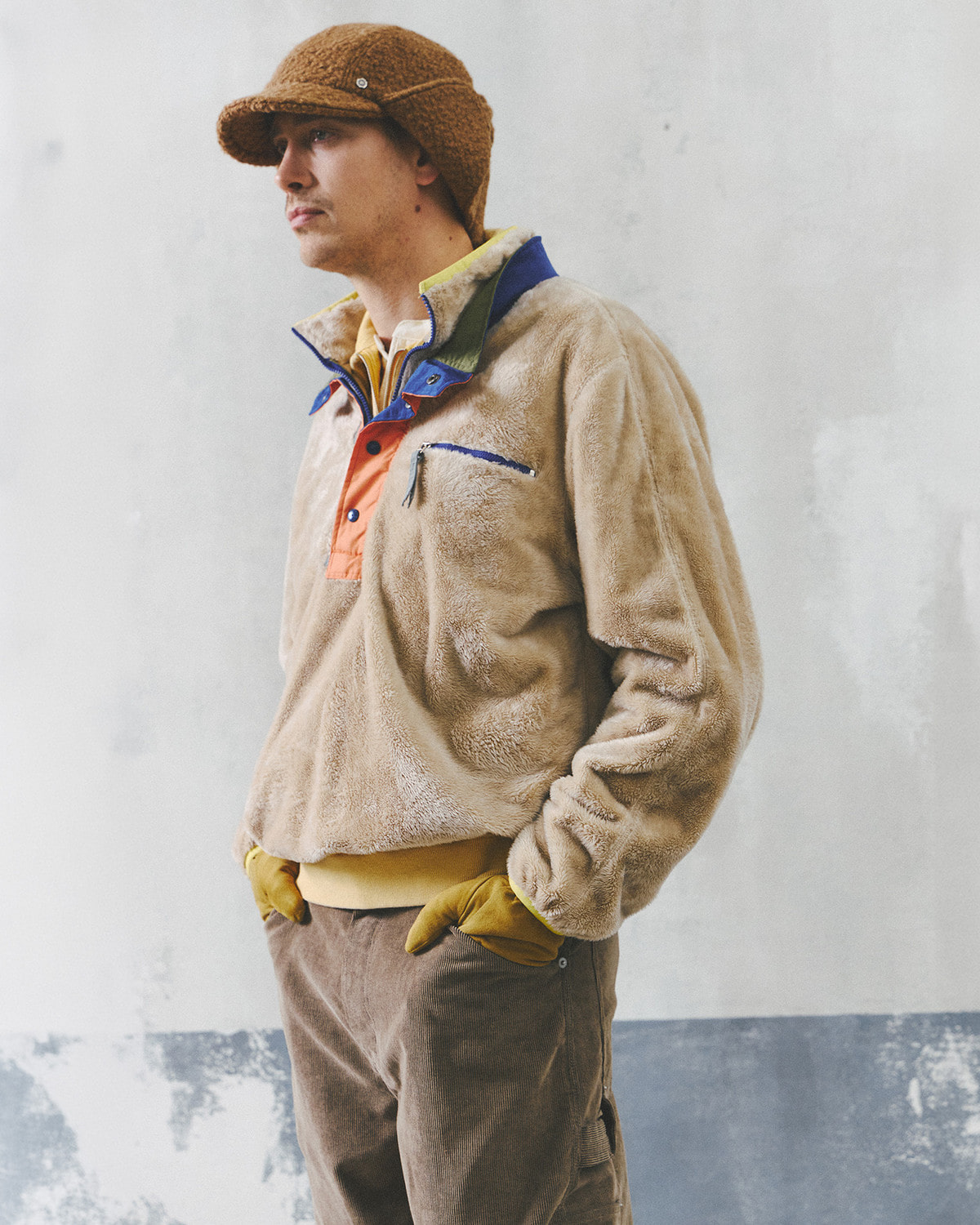 ALPINE HALF ZIP-UP FLEECE SWEAT / CREAM 사진 2/4