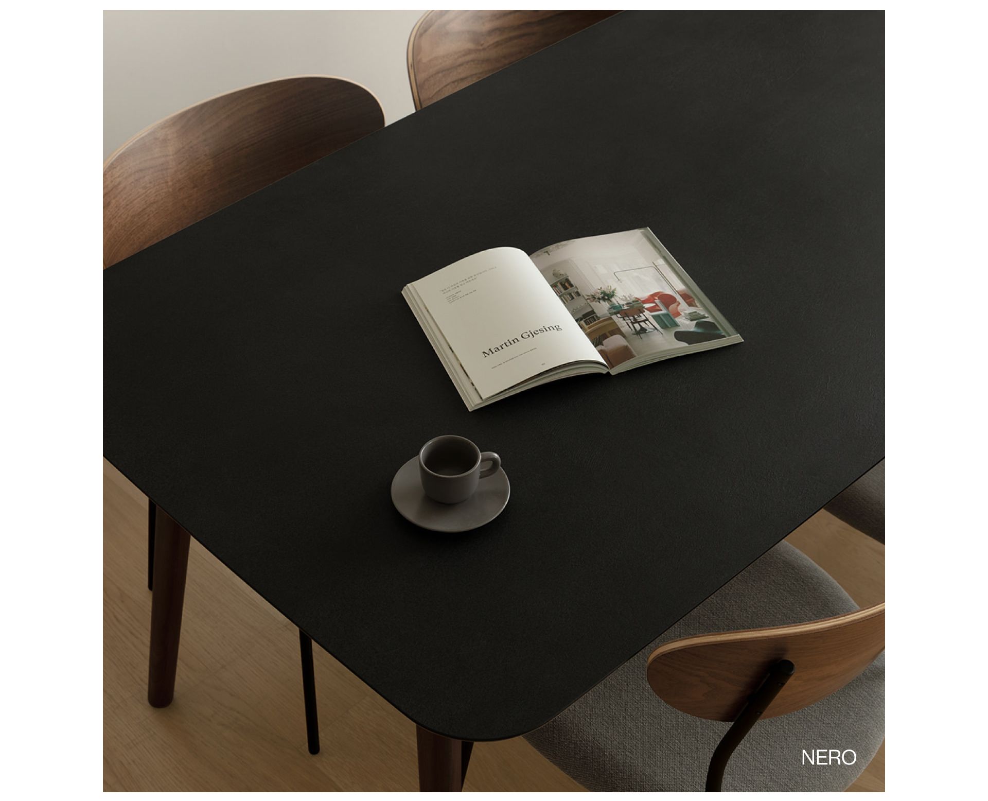 DEER CERAMIC TABLE WALNUT