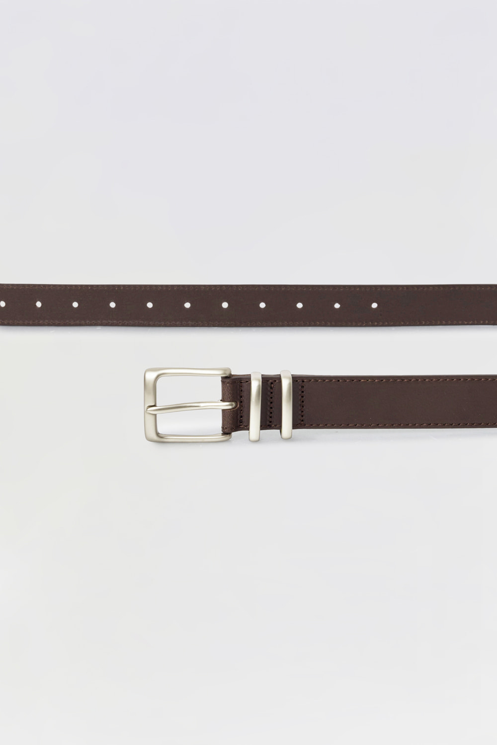 Fluid Leather Belt Dark Brown 사진 4/4
