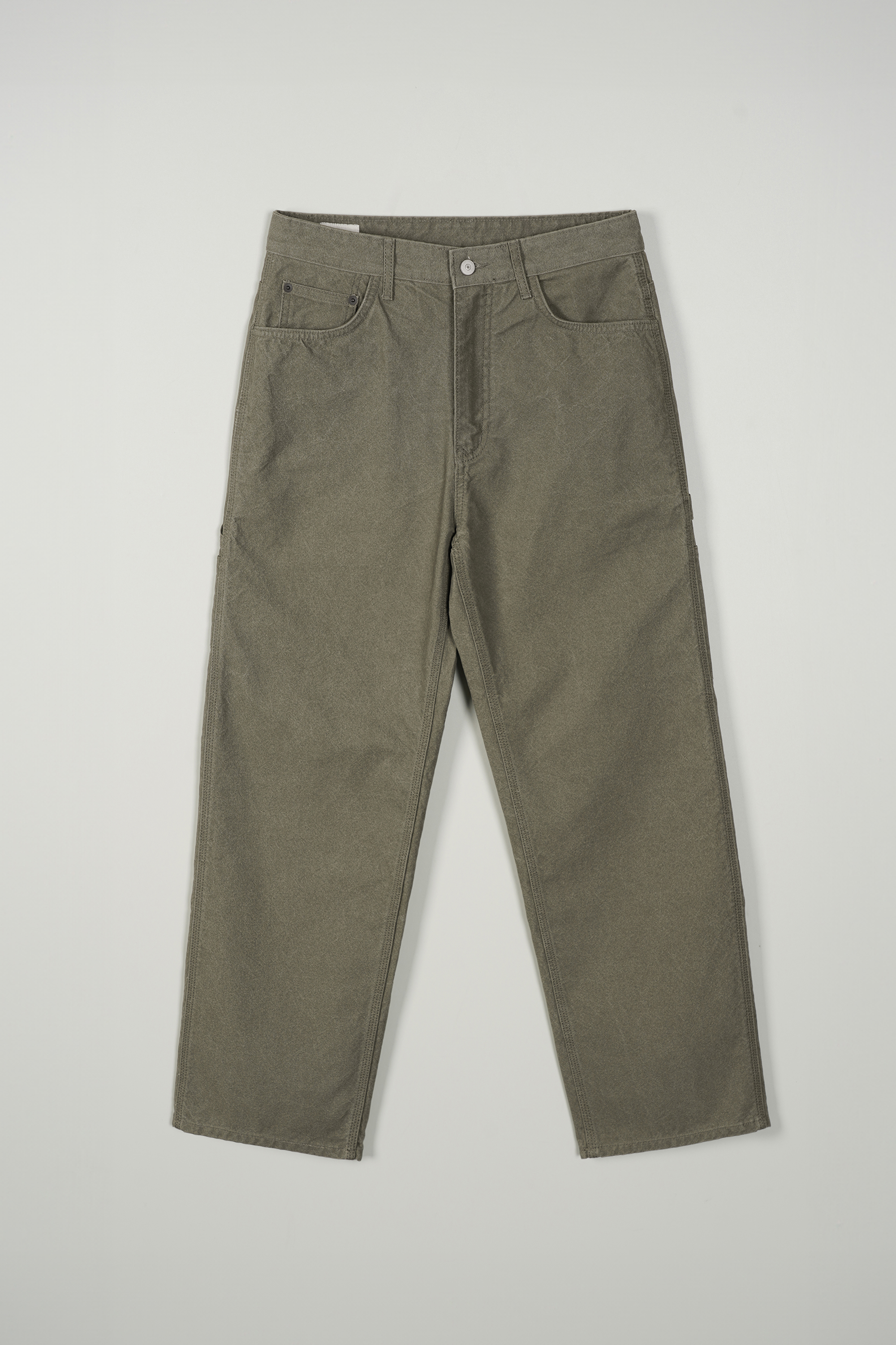 WASHED PAINTER PANTS - DEEP OLIVE 사진