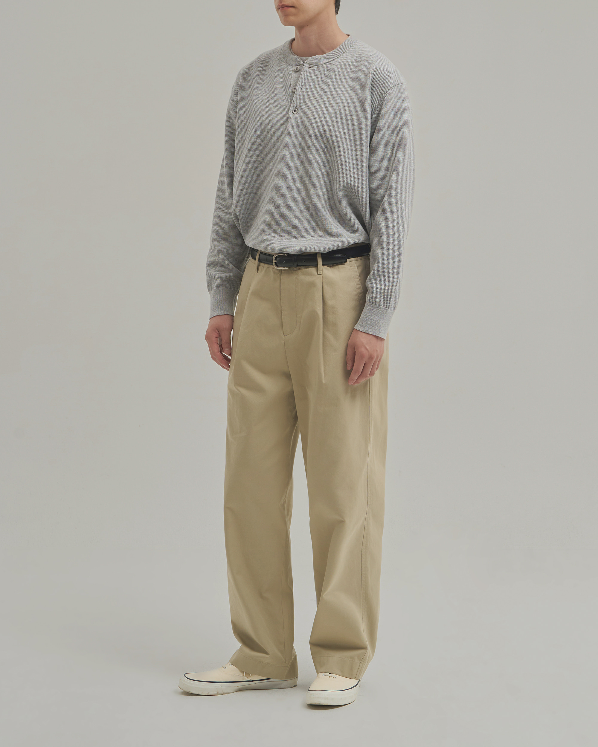 DRAPE CHINO PANTS - SAND BEIGE 사진 2/4
