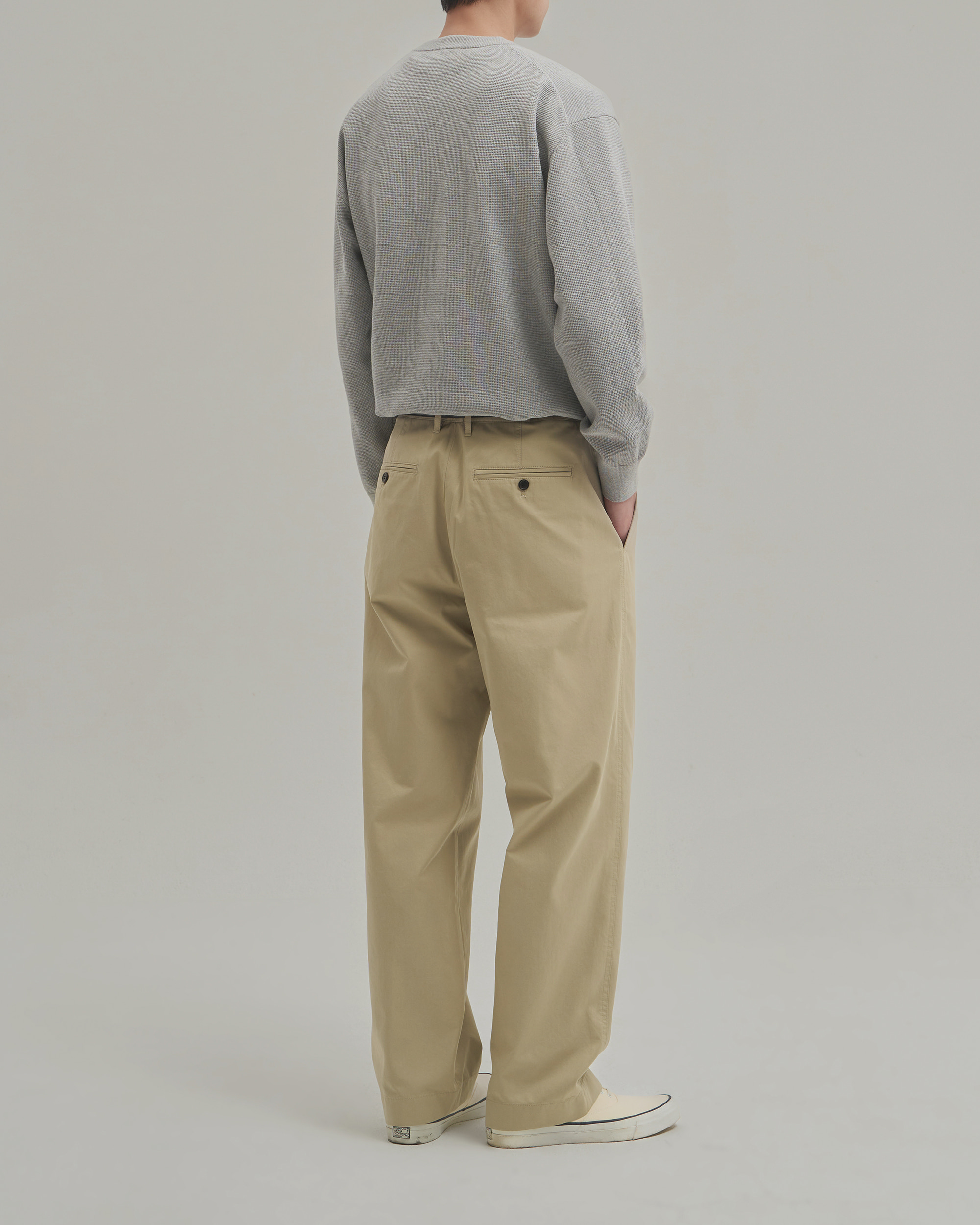 DRAPE CHINO PANTS - SAND BEIGE 사진 3/4