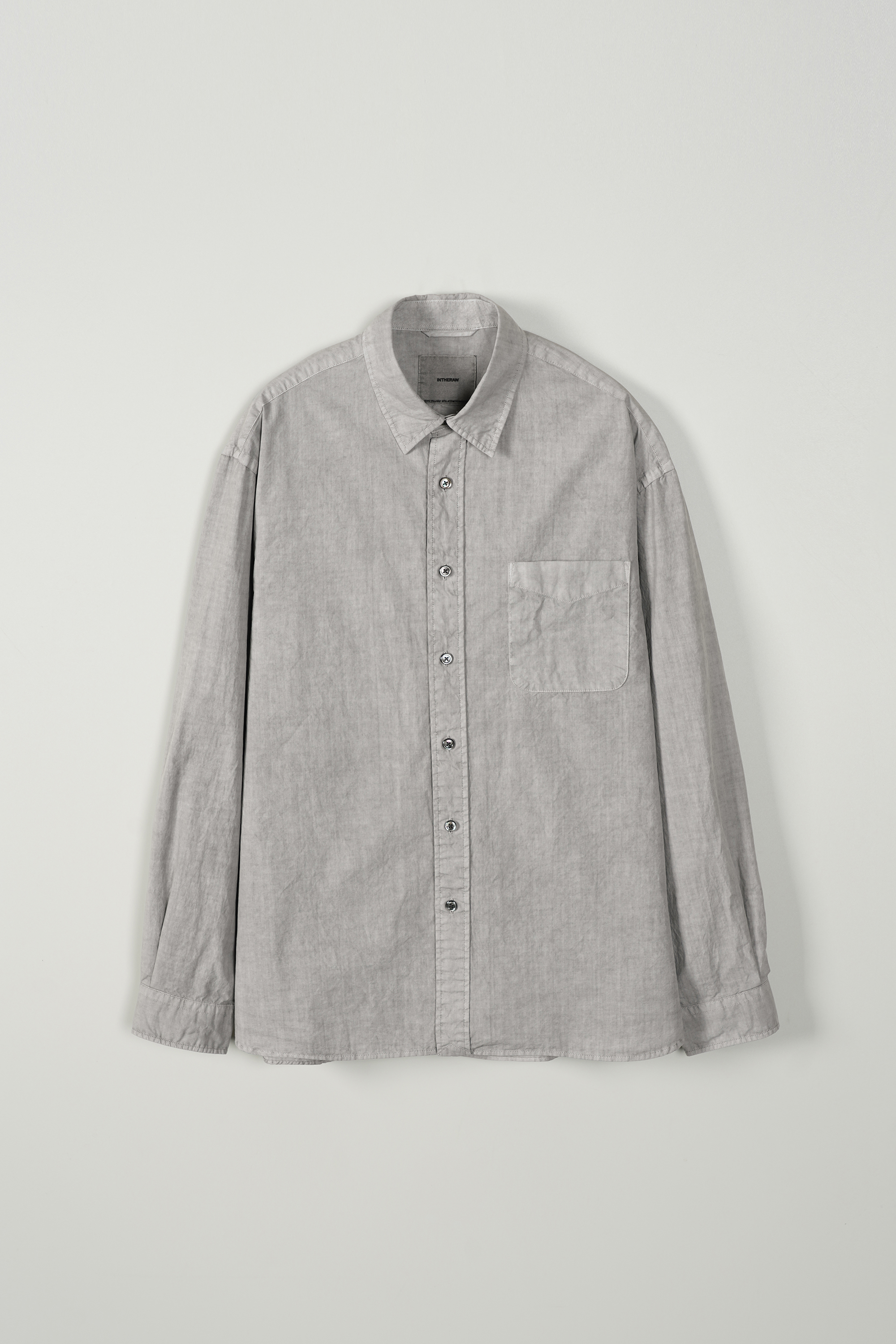VINTAGE DYED SHIRT - SLATE GREY 사진 4/4