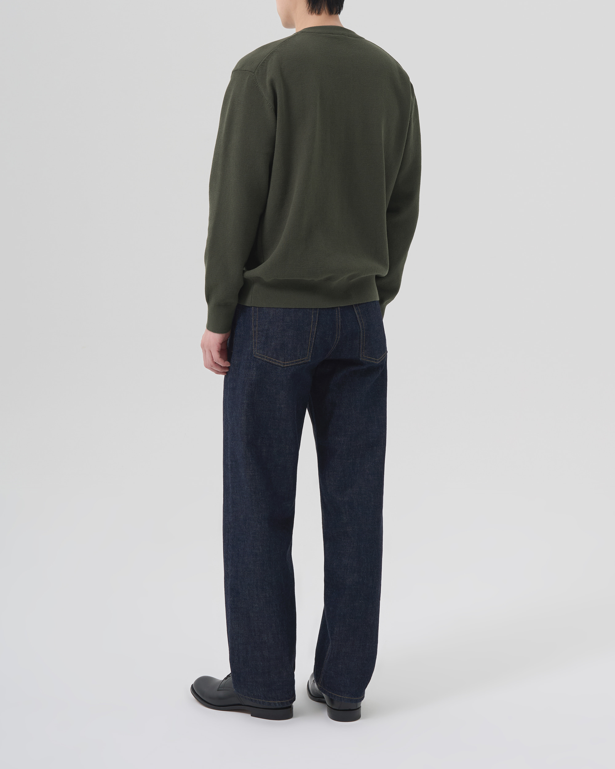 BARK KNIT HENRY - OLIVE KHAKI 사진 3/4