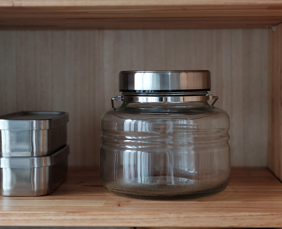 [이시즈카] Metal Cap Container 유리 저장병 (4size)