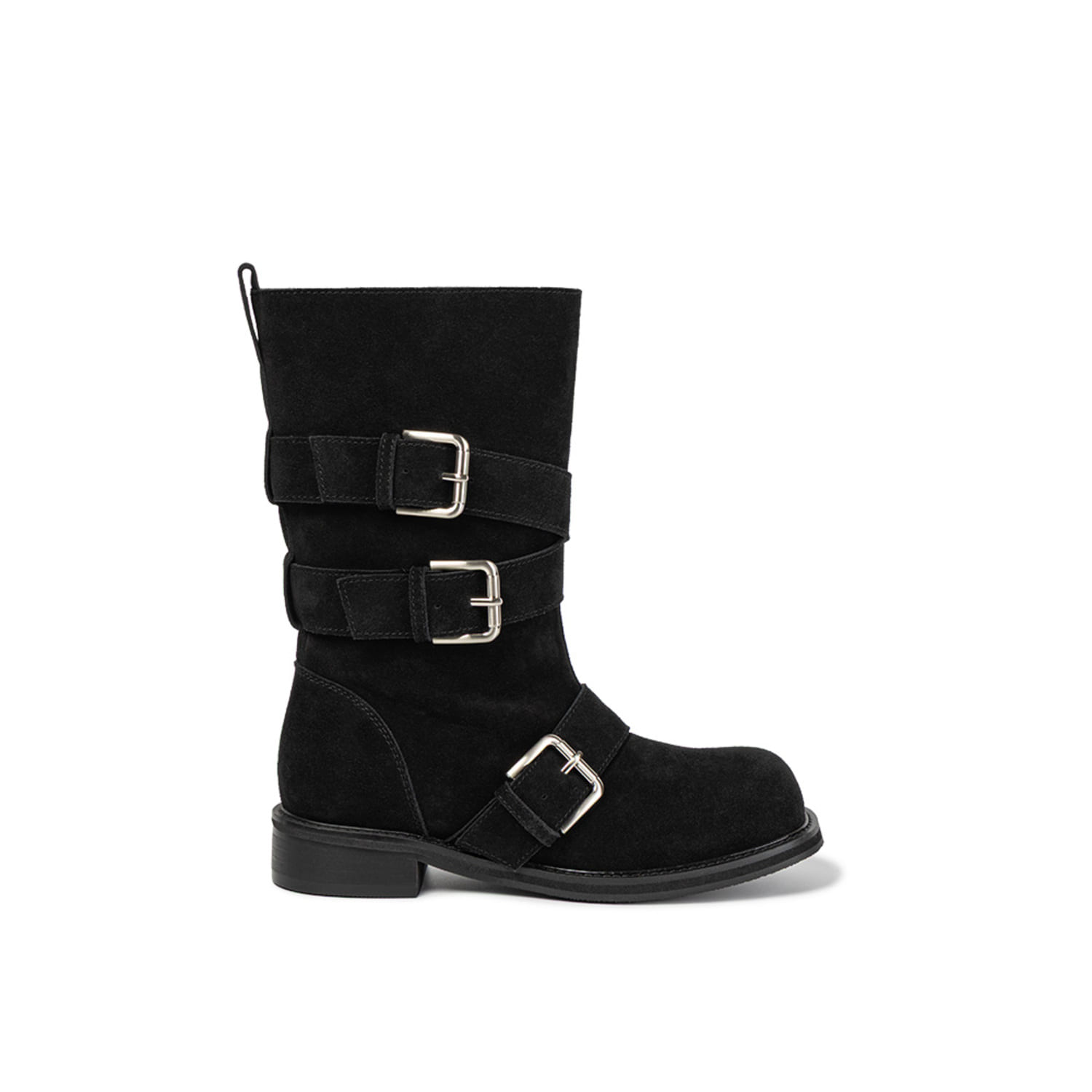 STERA BELTED MID BOOTS / BLACK