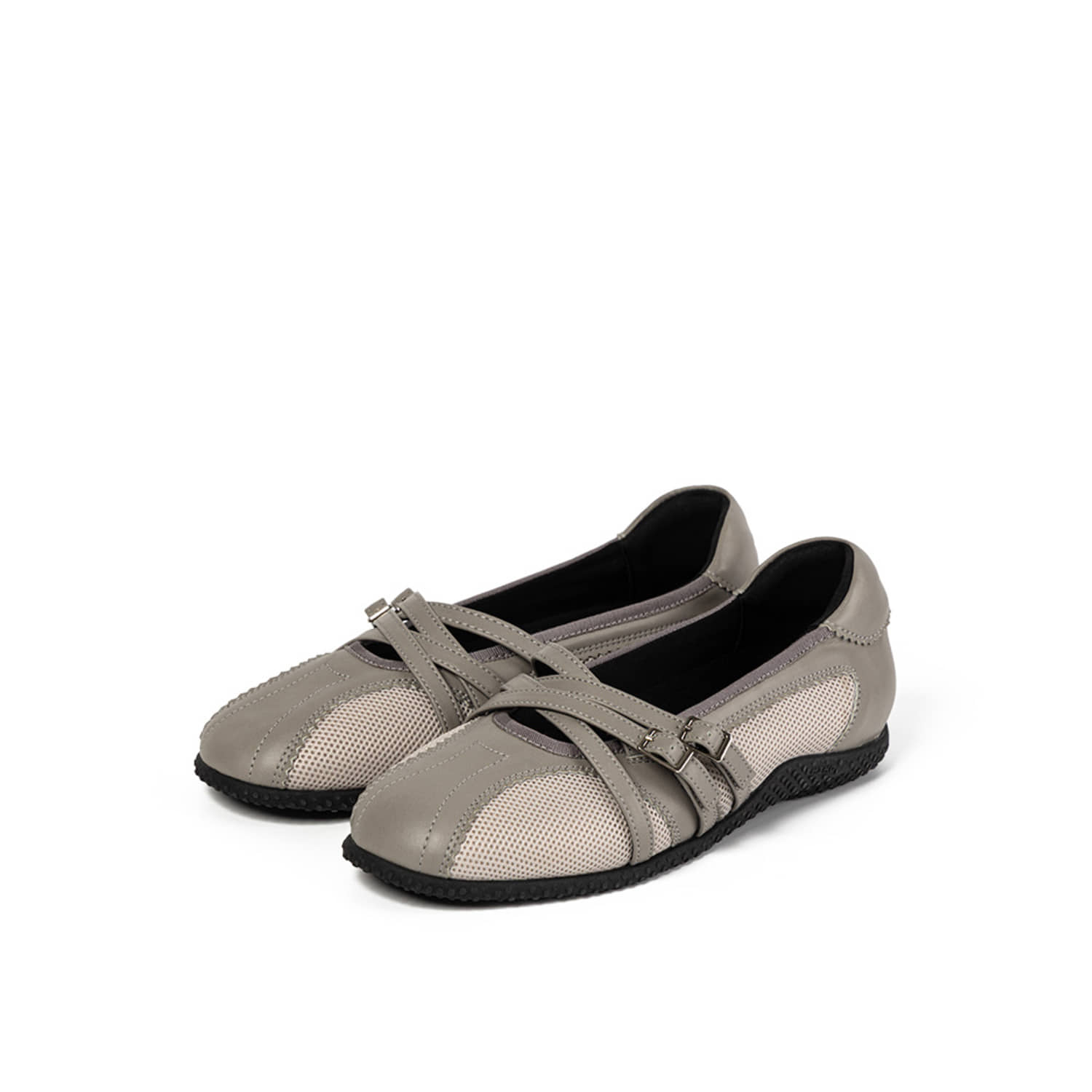 ARCELLE PINKING BELTED SNEAKERS / GREY