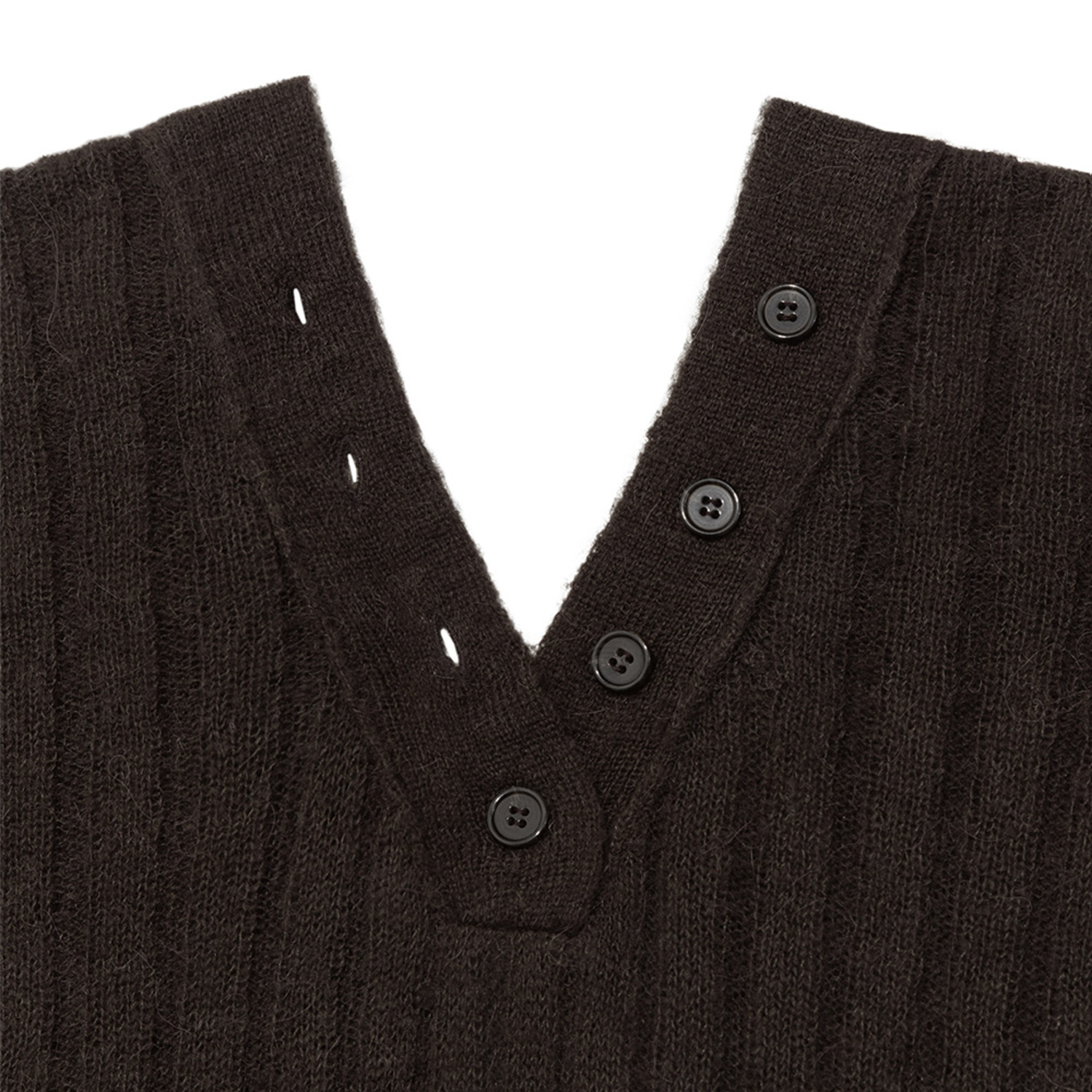 TWO-WAY BUTTONS CARDIGAN / BROWN