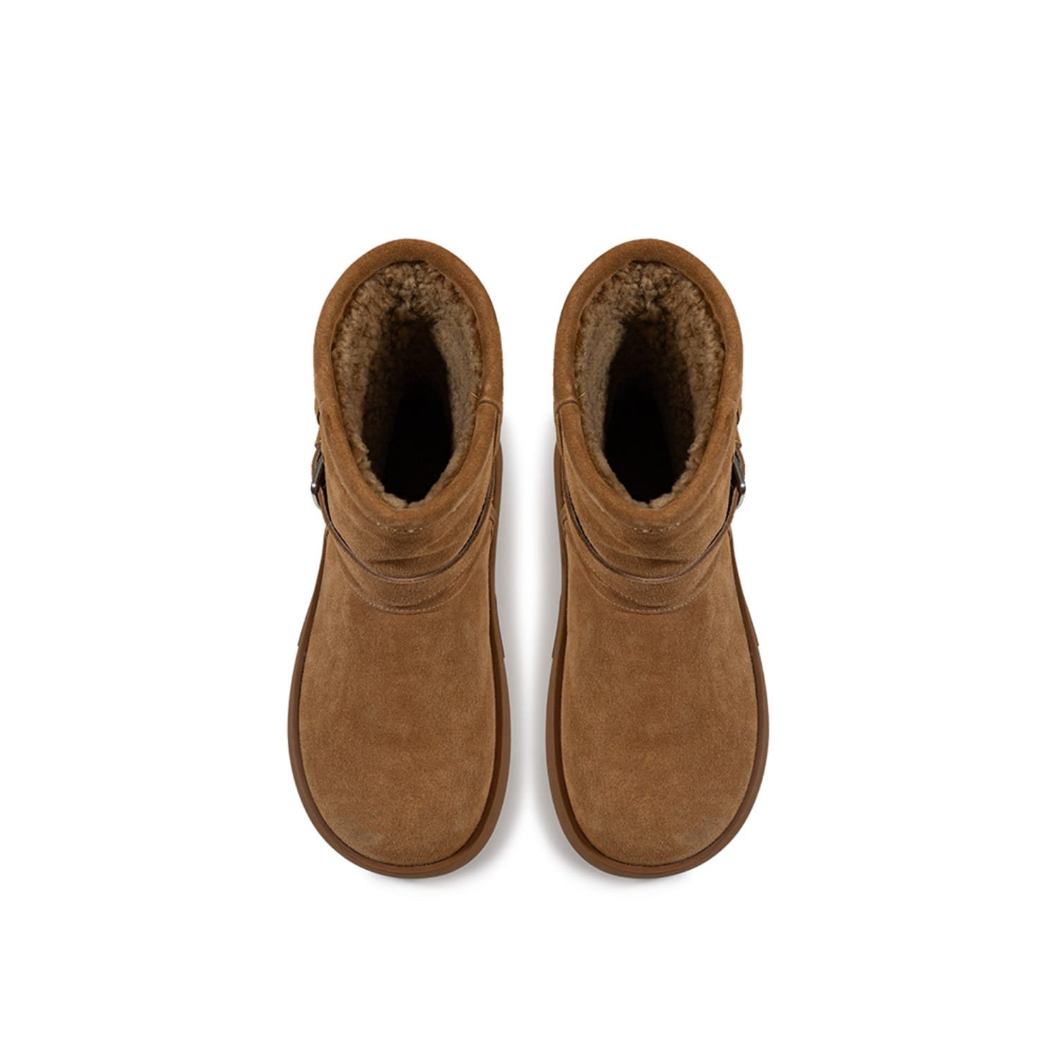 BOUCLE BUCKLE WINTER BOOTS / BEIGE