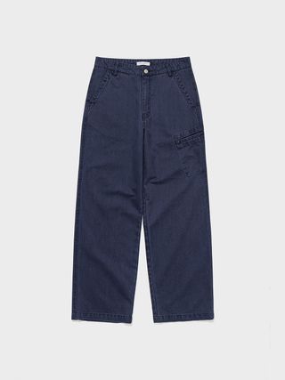 Washed Cotton Utility Pants_Navy Blue