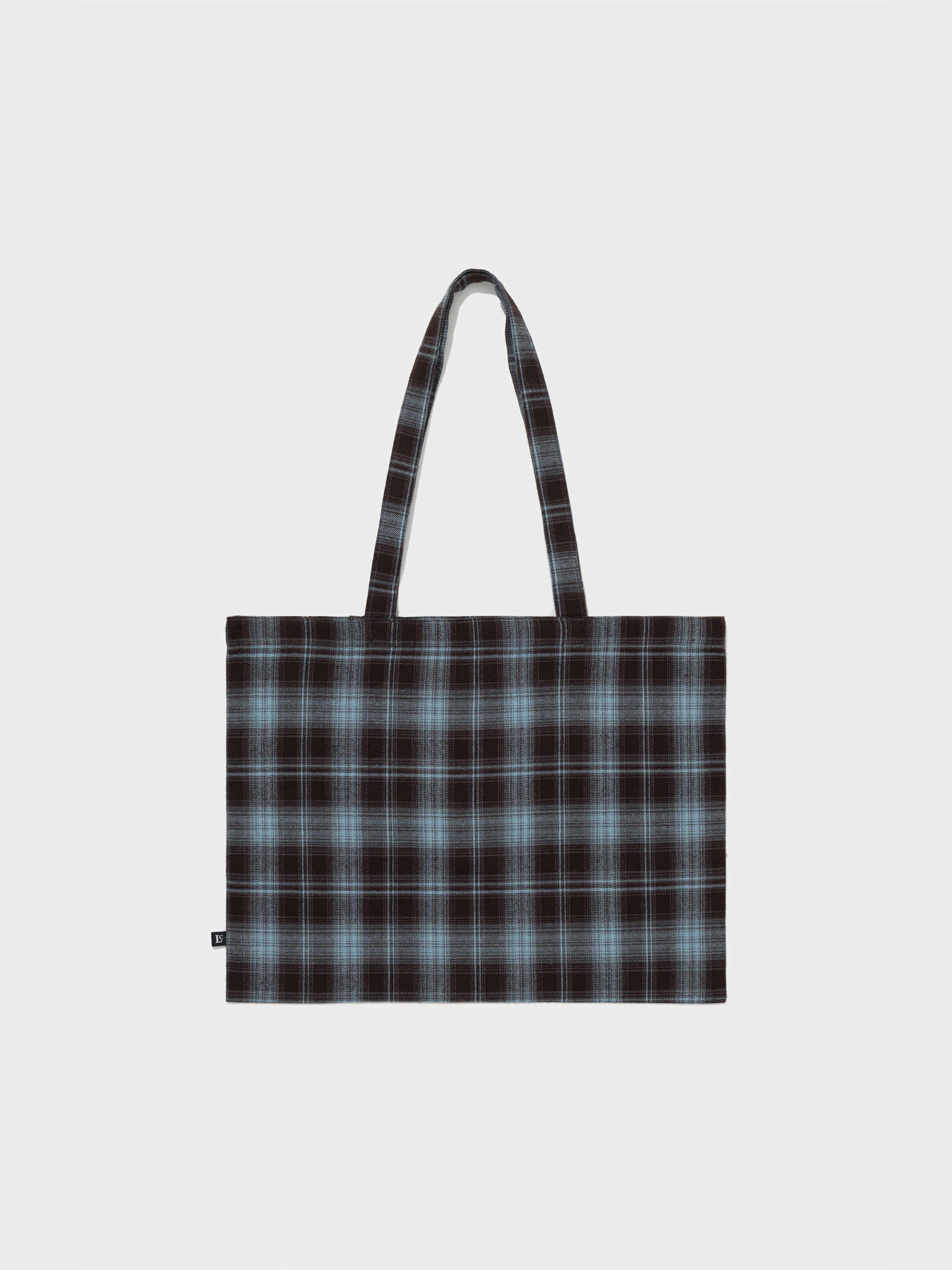 Lc Flannel Checked Logo Midi Bag_Sky Blue 사진 2/4