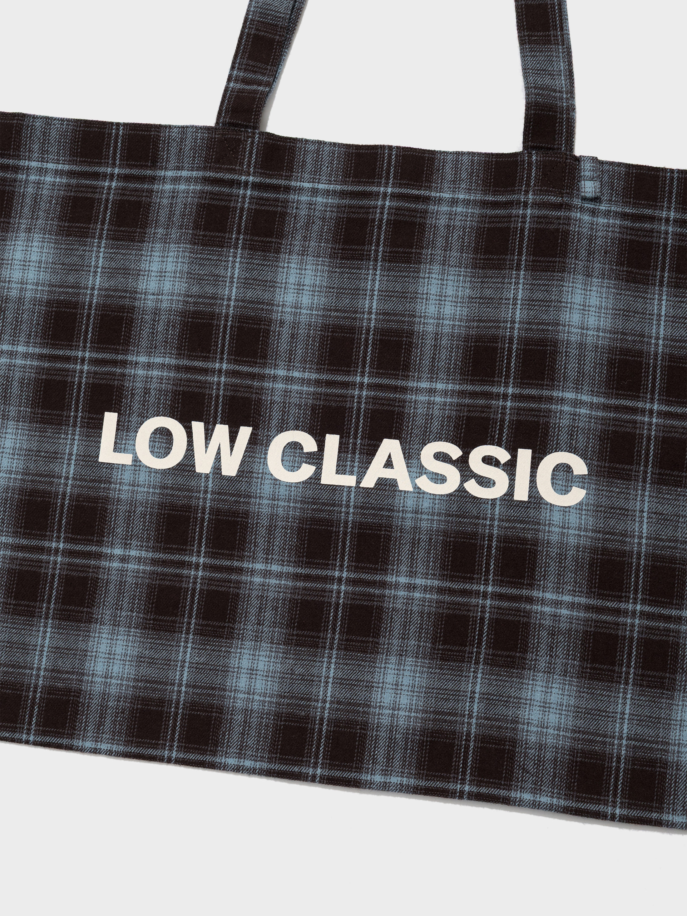 Lc Flannel Checked Logo Midi Bag_Sky Blue 사진 3/4