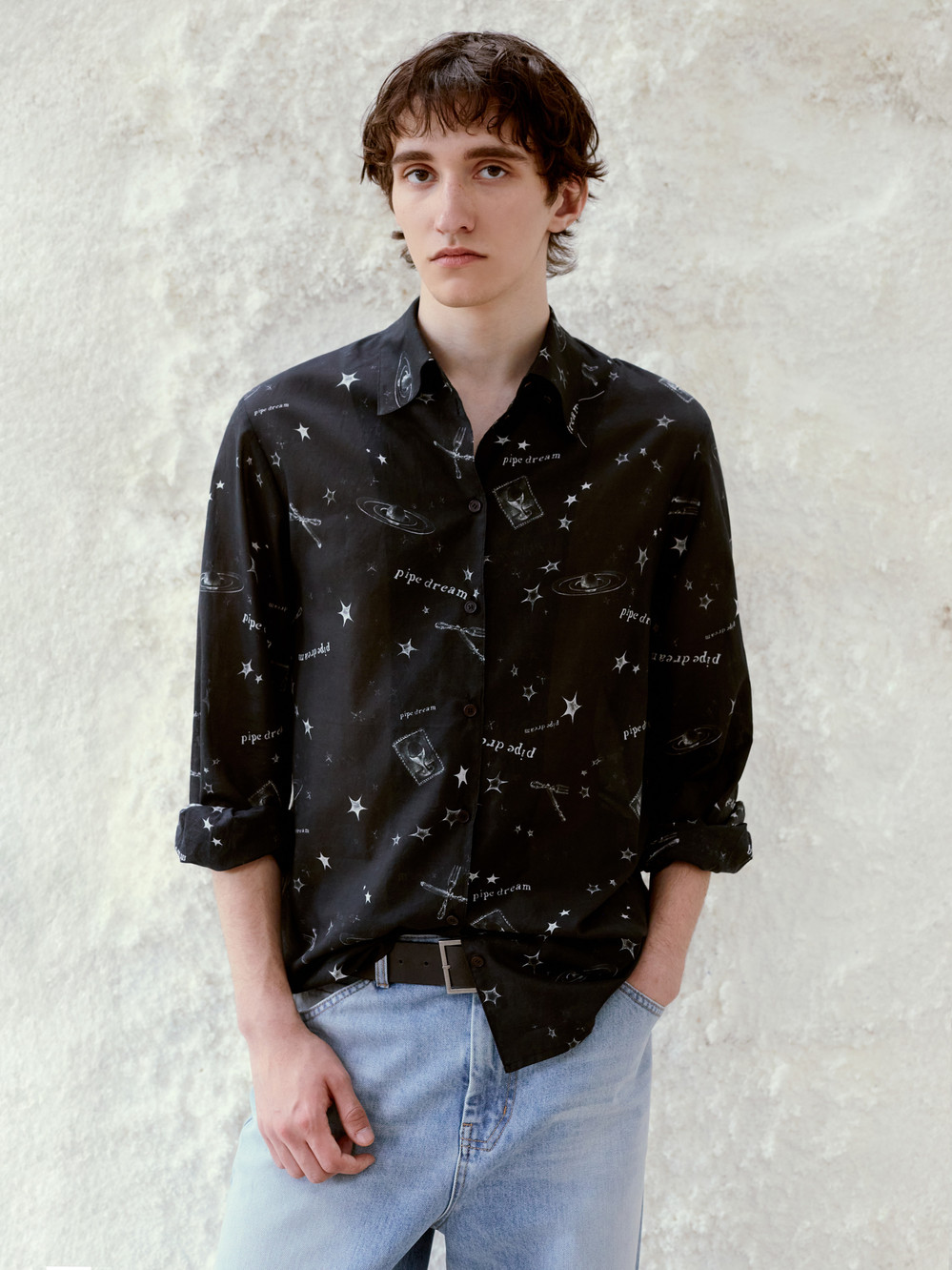 Pipe Dream Print Shirt_Black