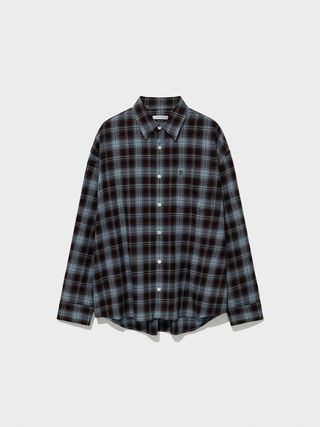 Oversized Lc Flannel Checked Shirt_Brown