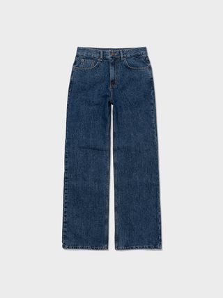 Pocket Wide-Leg Jeans_Indigo Blue