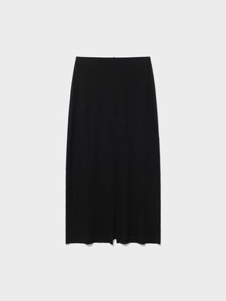 Jersey Stitch Maxi Skirt_Black