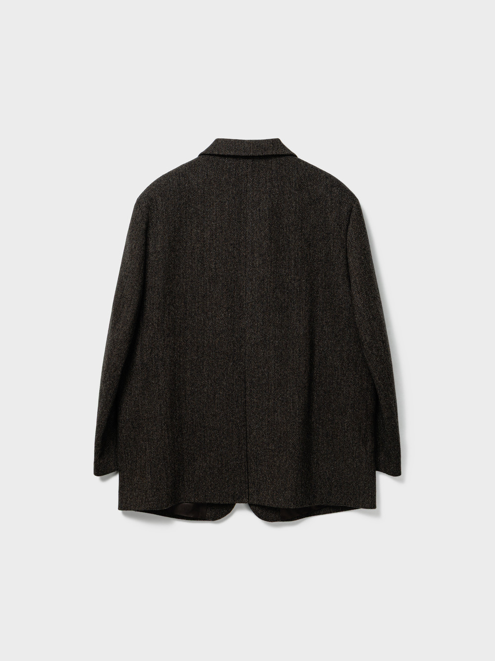 Oversized Wool Tailored Jacket_Brown