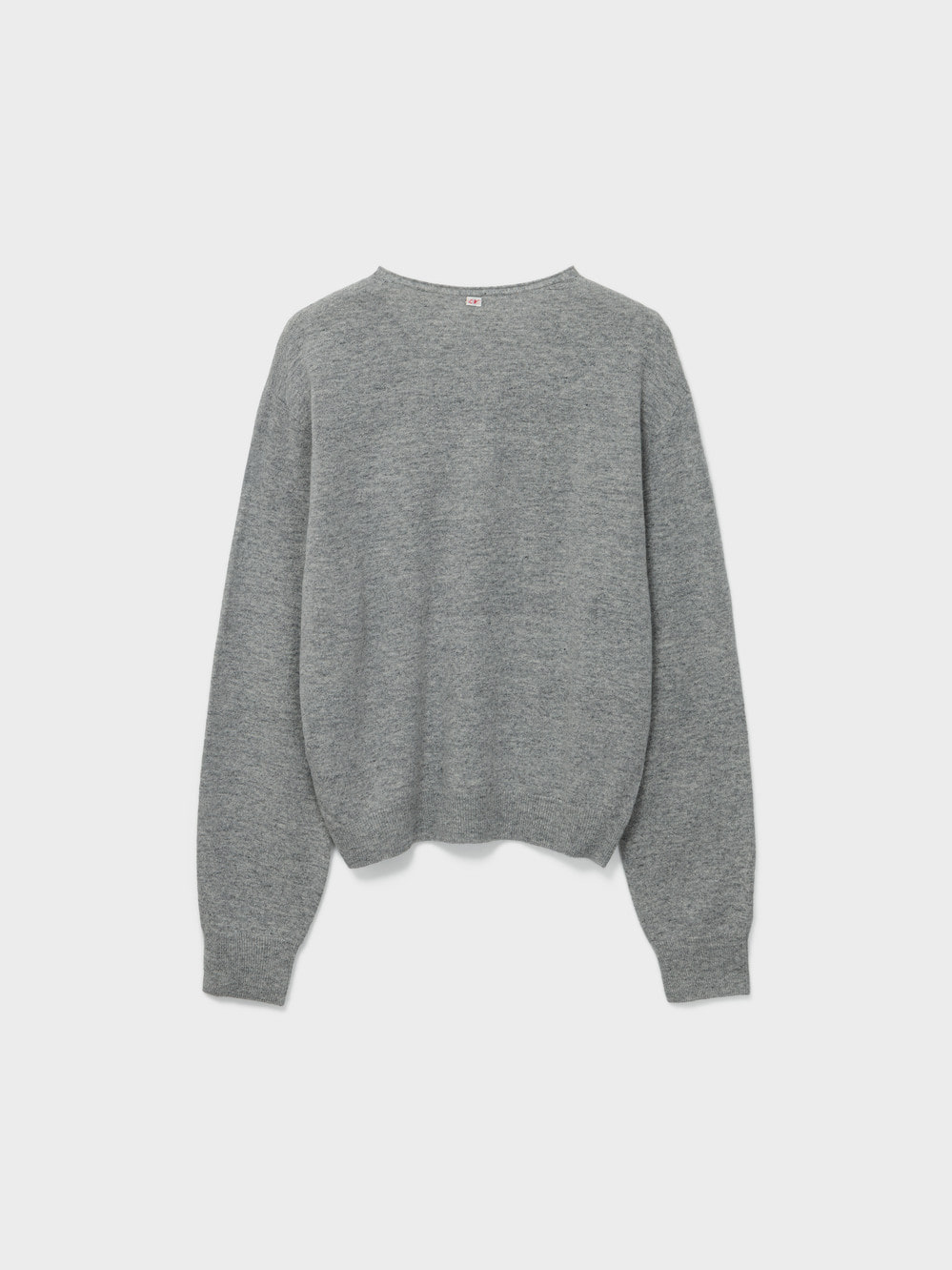 Cashmere Blend Wholegarment V-Neck Knit_Grey