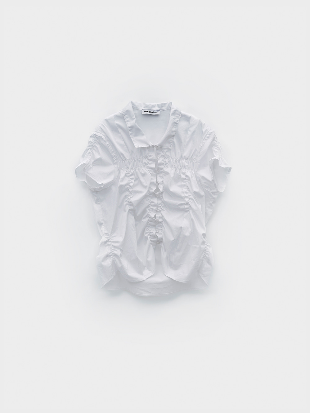 Wrinkle Half Sleeve Shirt_White 사진