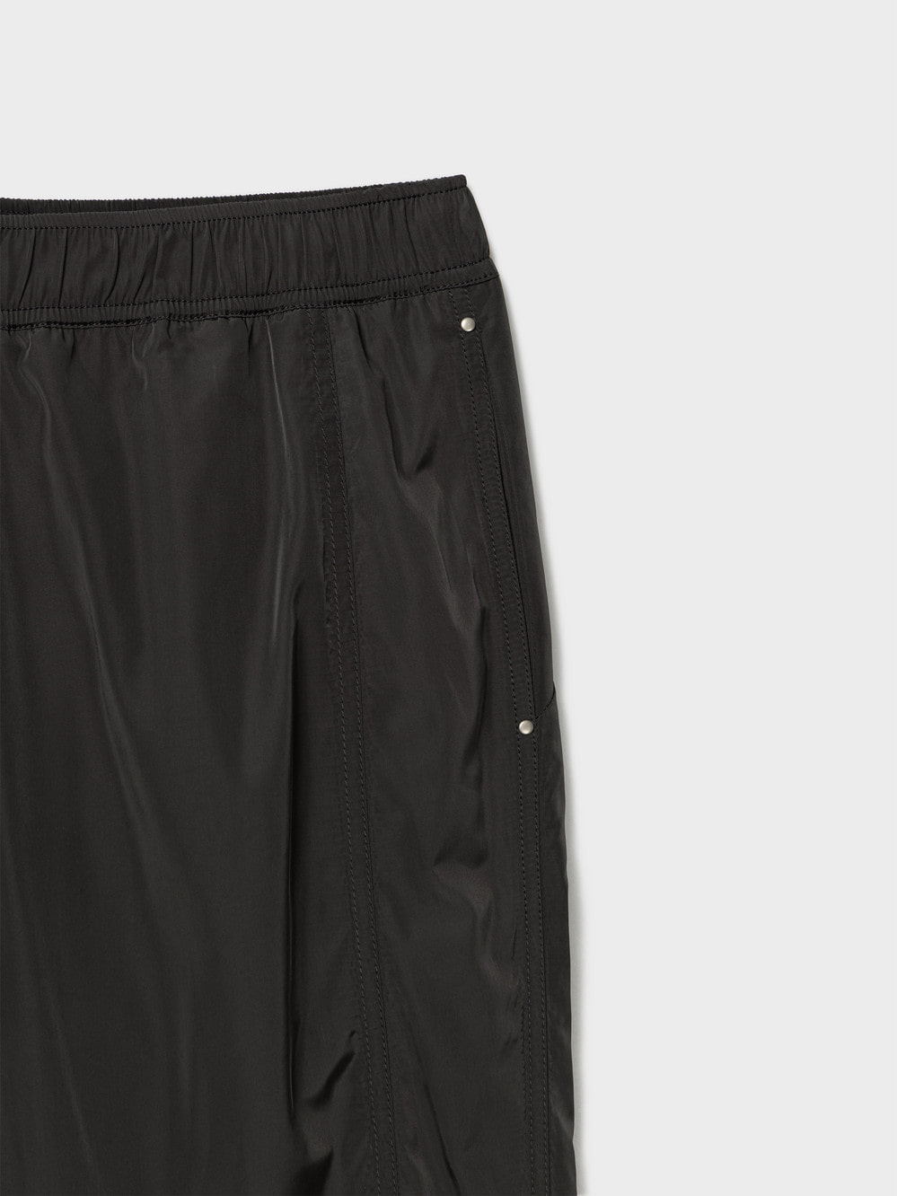 Fleece-Lined Volume-Leg Pants_Grey