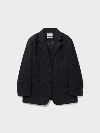 Oversized Wool Tailored Jacket_Grey
