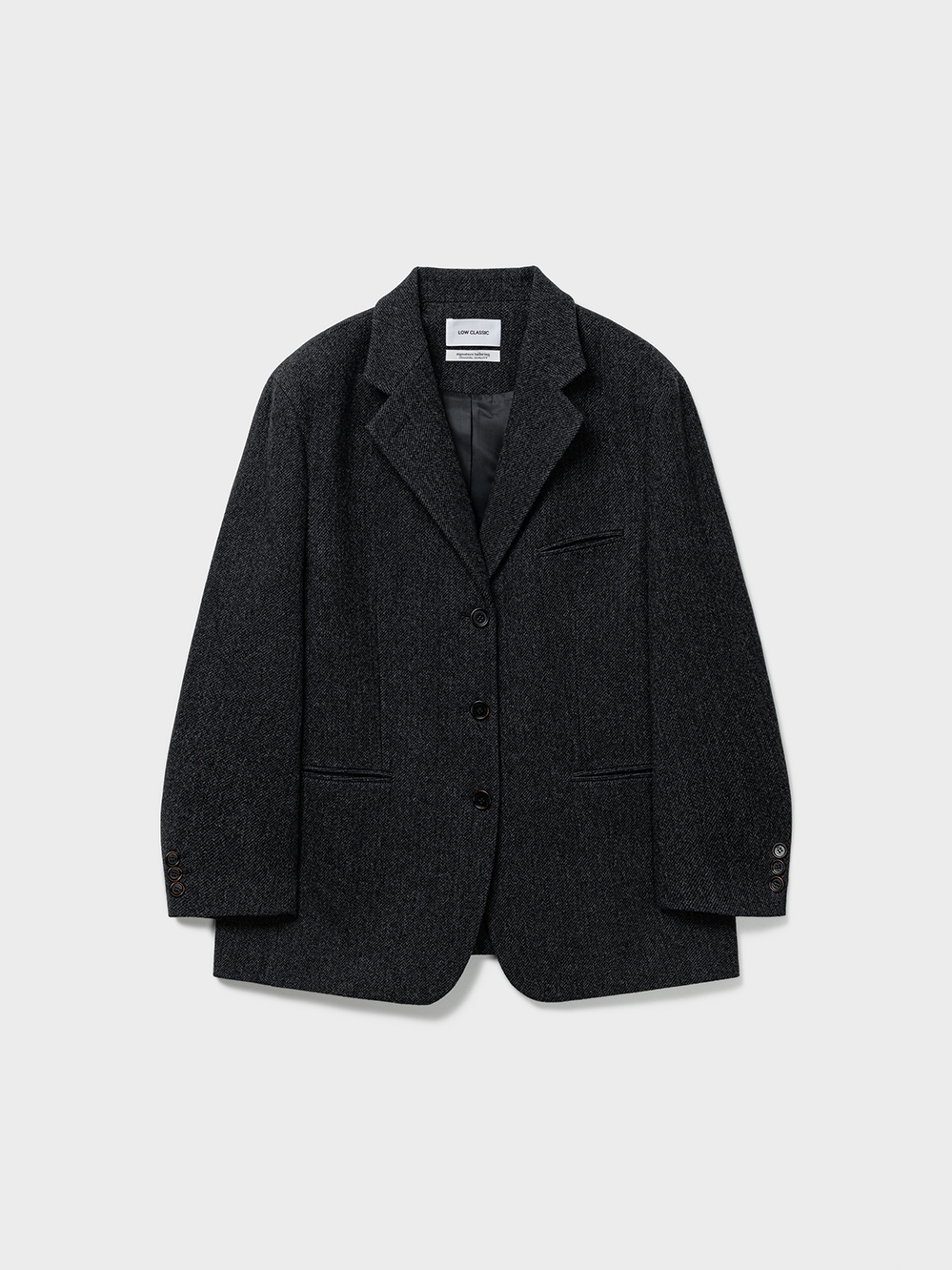 Oversized Wool Tailored Jacket_Grey 사진