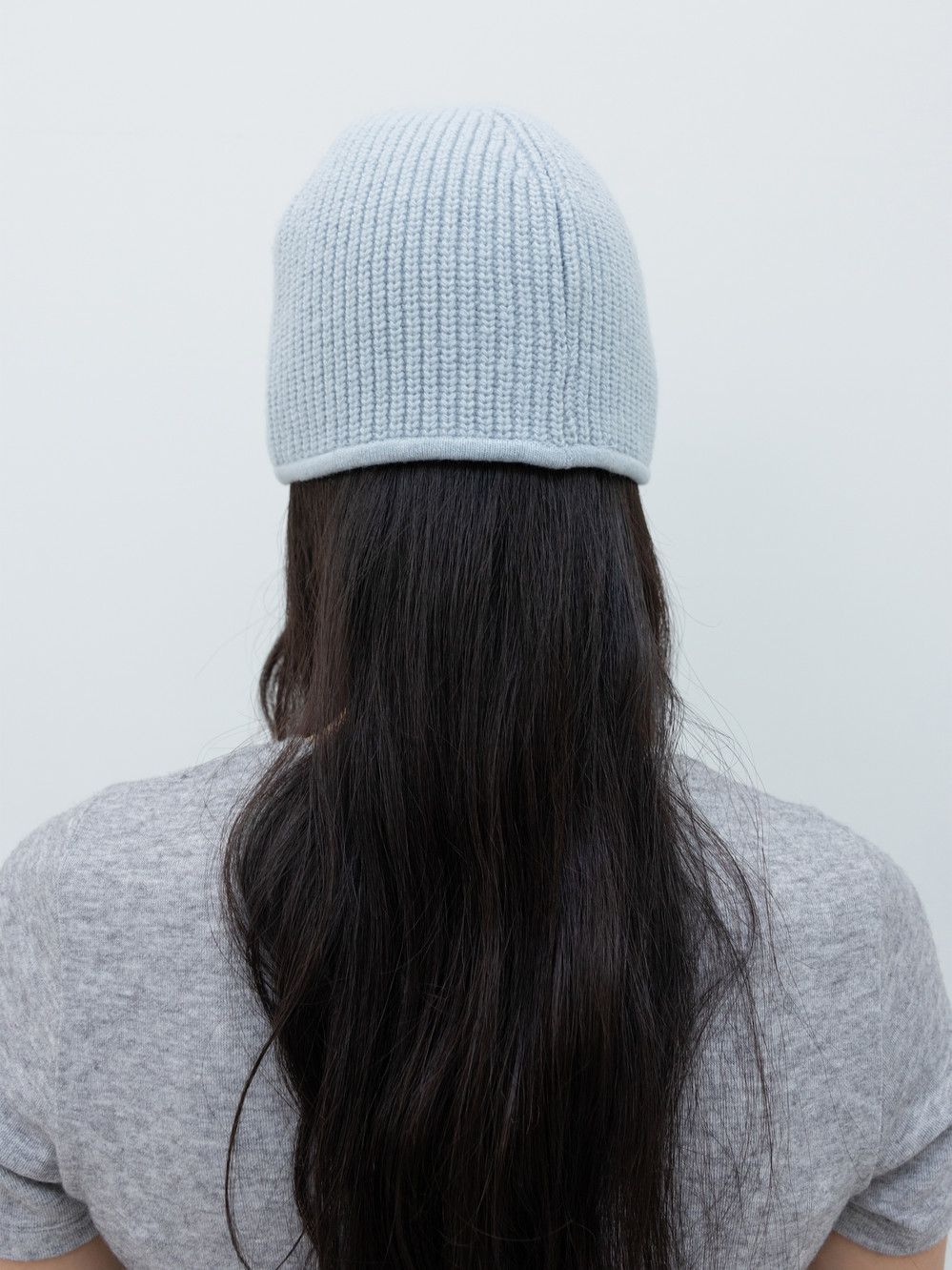 Embroidered Logo Knit Beanie_Sky Blue