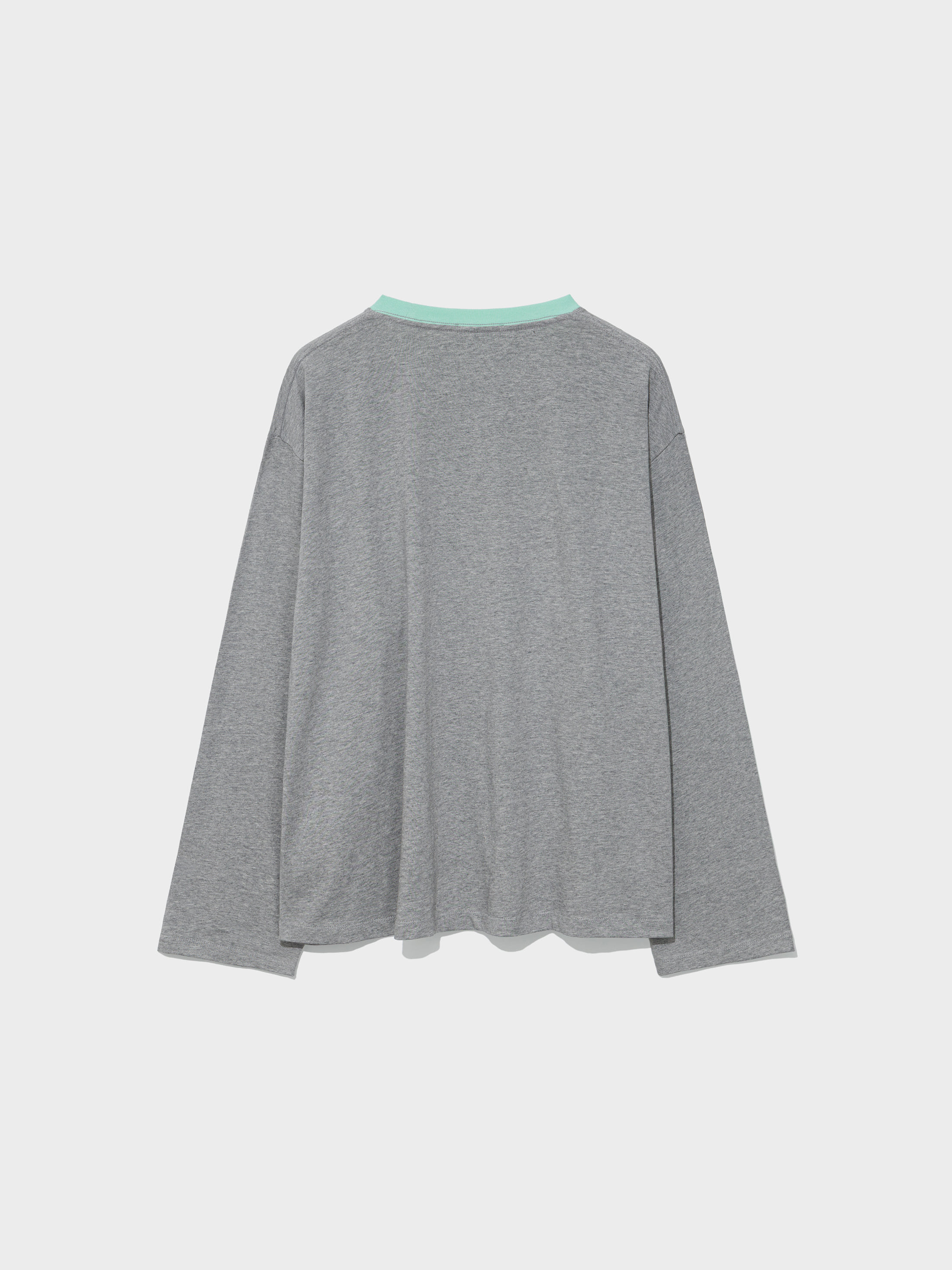 [Exclusive] THD Long Sleeve Tee_Melange Grey 사진 3/3