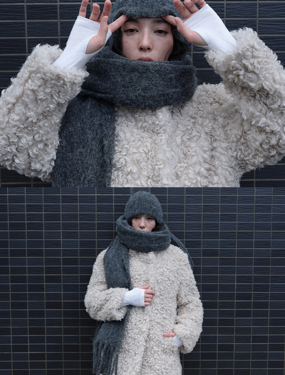 CURLY FUR COAT [BEIGE] - Low Tide