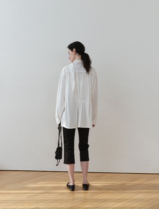 SCARF SHIRT JACKET [IVORY] - Low Tide