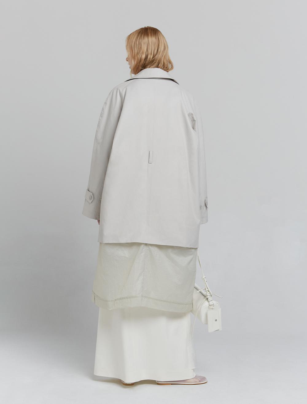 LAYERED TRENCH COAT [BEIGE] - Low Tide