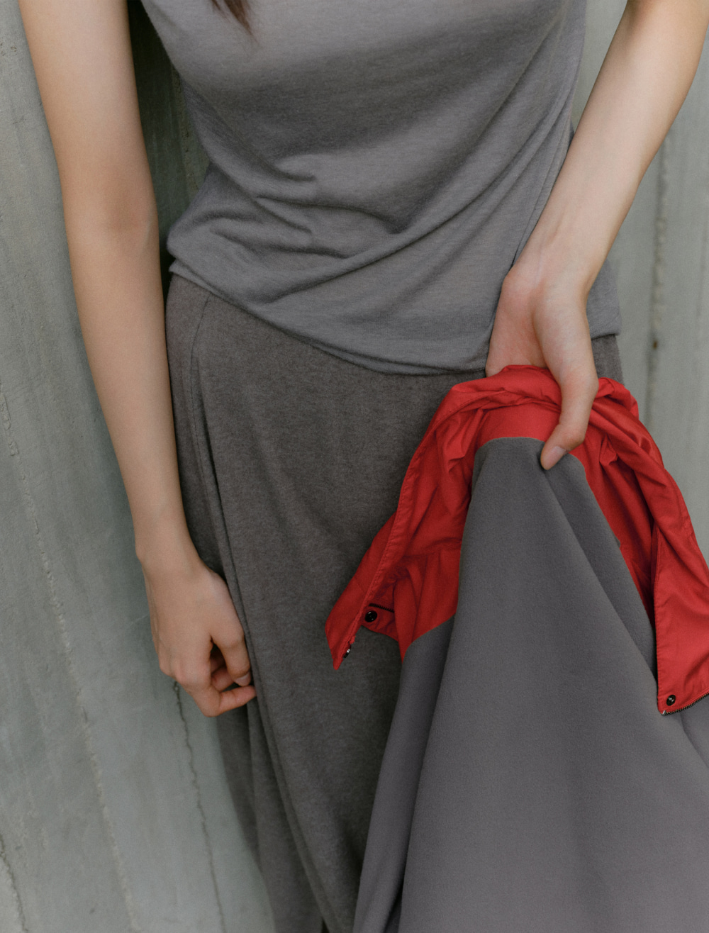 ESSENTIAL SOFT BLOUSON JACKET [RED] - Low Tide