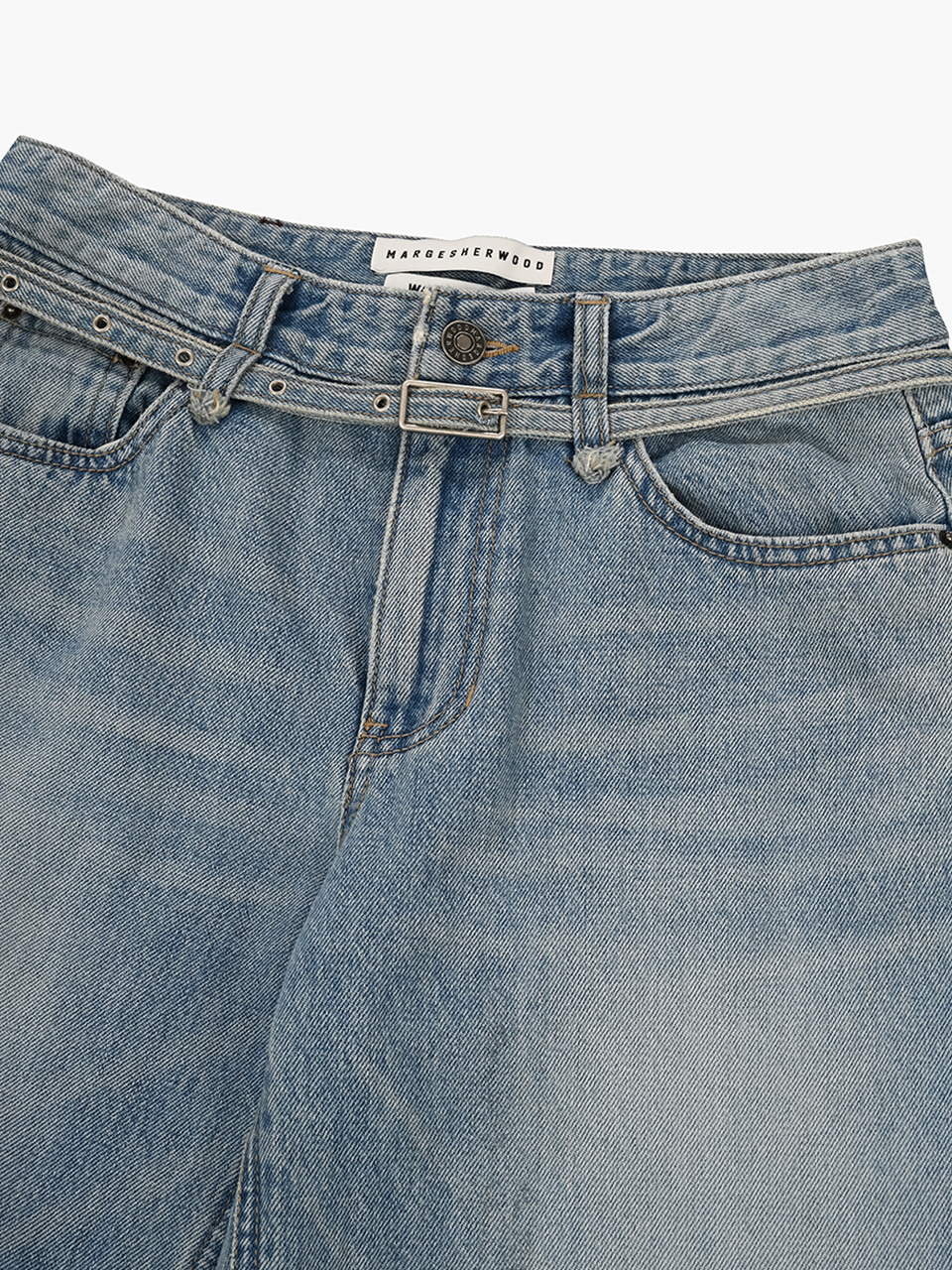BELTED WIDE LEG JEANS_blue