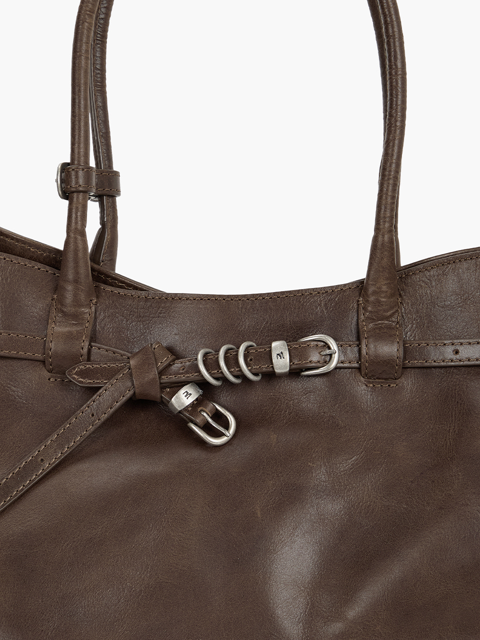 GRANDMA USED BAG LARGE_washed brown pull-up