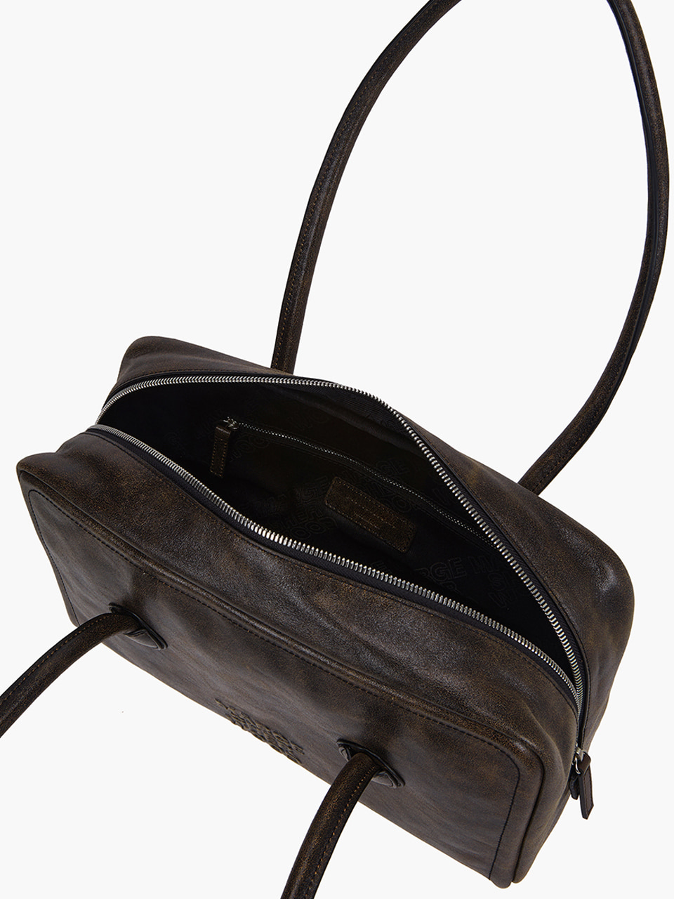 SOFT BOSTON_brown+black two-tone cracked