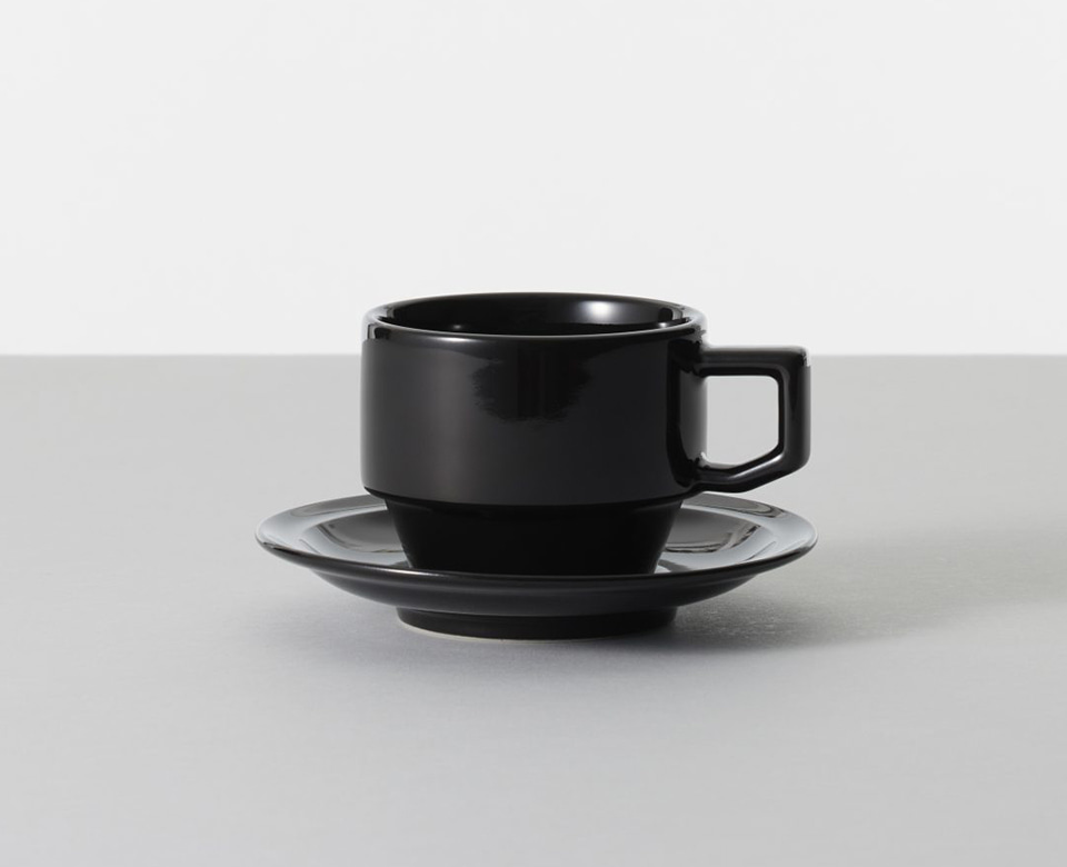 [마루히로 하사미] SEASON01 블럭 머그 앤 소서 (Limited black) 사진 4/4