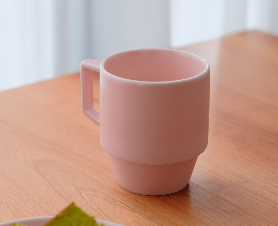[마루히로 하사미] SEASON01 블럭 머그 빅 (Limited peach)